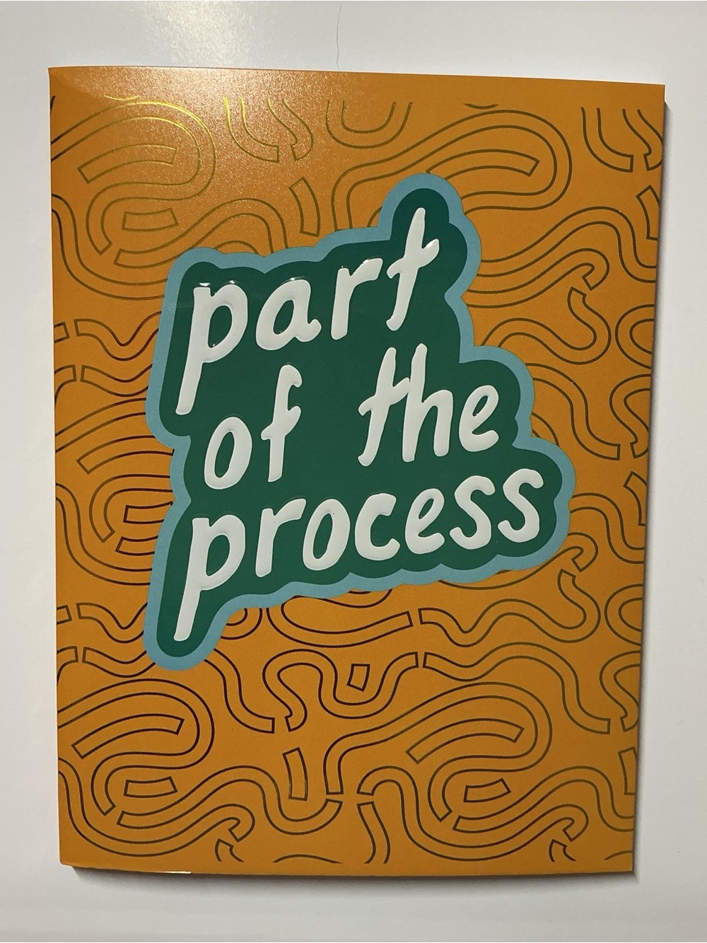 Notebook "Part of the Process" & Orange Floral Notebook w/Gel Pen & Pencil - Picture 2 of 6
